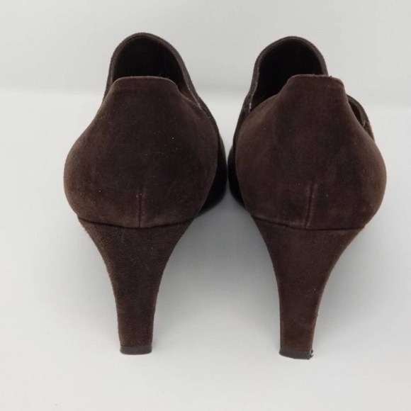 Stuart Weitzman Women's Suede Slip On High Heel Ankle Booties Brown Size 9 - Picture 5 of 7